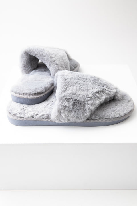 Toe Slide Slipper Grey
