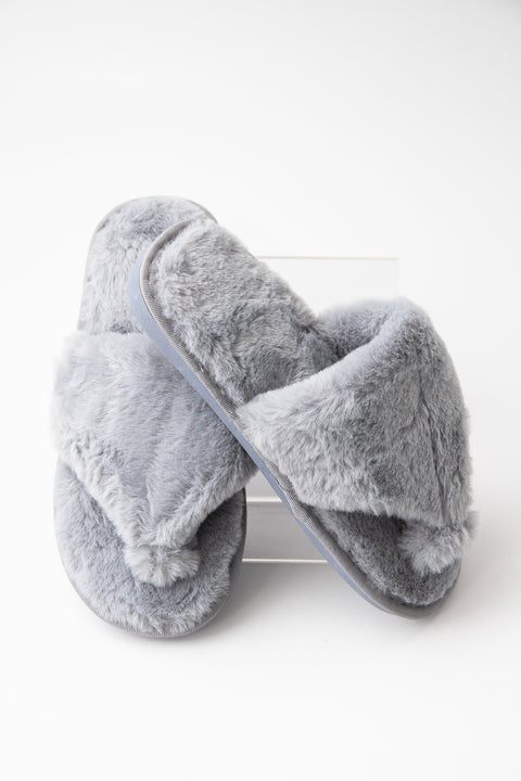 Toe Slide Slipper Grey