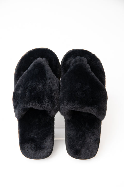 Toe Slide Slipper Black