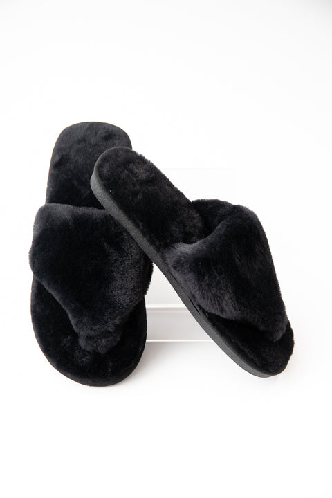 Toe Slide Slipper Black