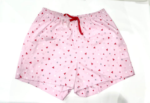 Womens Cotton Pink Heart Boxers