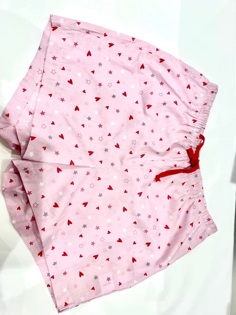 Womens Cotton Pink Heart Boxers