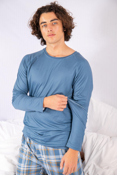 Mens Super Soft Raglan Tee Dark Indigo