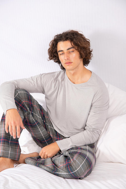 Mens Brushed Cotton Pants Charcoal