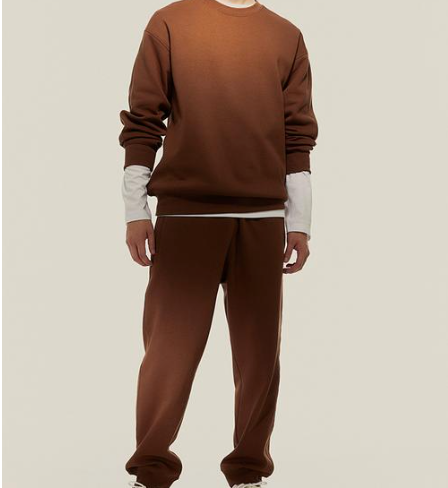 Cotton Knit Mens PJS Brown