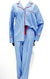 Cotton PJ's Long Thin Blue Stripe With Red Piping
