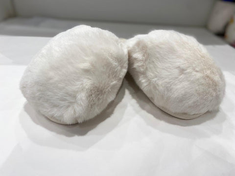 Fluffy fuzzy Slippers White