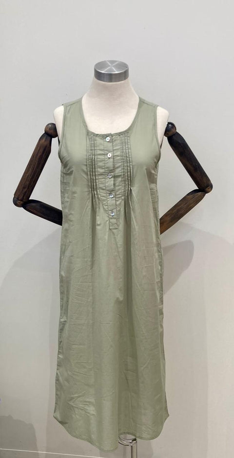 Cotton Pintuck Nighty Sage