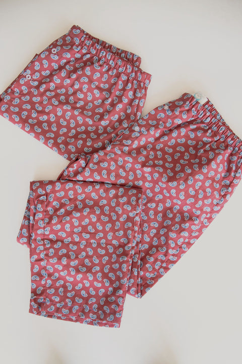 Mens Cotton Paisley Boxers Berry 🇿🇦 20% OFF