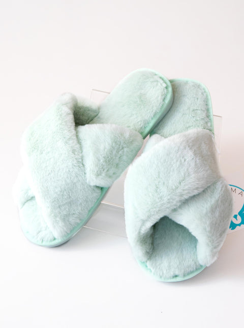 Soft Criss Cross Slipper Mint