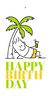 Island Birthday Gift Tag