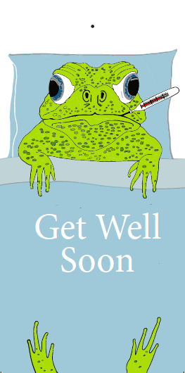 Get Well Soon Gift Tag Frog