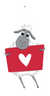 Sheep with Heart Gift Tag